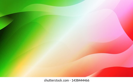 Geometric Wave Shape with Gradient Blurred Abstract Background. For Greeting Card, Flyer, Poster, Brochure, Banner Calendar. Vector Illustration