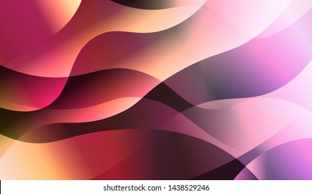 Geometric Wave Shape with Gradient Blurred Abstract Background. For Greeting Card, Flyer, Poster, Brochure, Banner Calendar. Vector Illustration