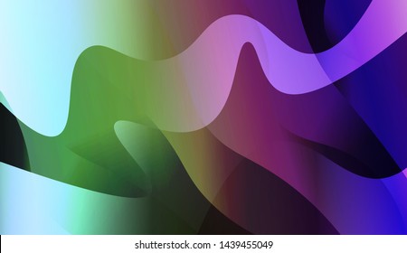 Geometric Wave Shape with Gradient Blurred Abstract Background. For Greeting Card, Flyer, Poster, Brochure, Banner Calendar. Vector Illustration
