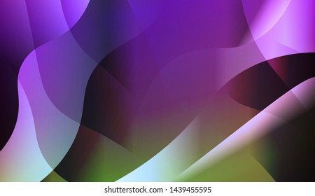 Geometric Wave Shape with Gradient Blurred Abstract Background. For Greeting Card, Flyer, Poster, Brochure, Banner Calendar. Vector Illustration