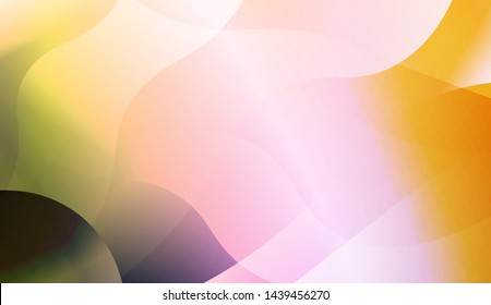 Geometric Wave Shape with Gradient Blurred Abstract Background. For Greeting Card, Flyer, Poster, Brochure, Banner Calendar. Vector Illustration