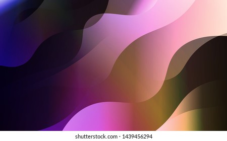 Geometric Wave Shape with Gradient Blurred Abstract Background. For Greeting Card, Flyer, Poster, Brochure, Banner Calendar. Vector Illustration