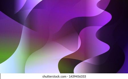 Geometric Wave Shape with Gradient Blurred Abstract Background. For Greeting Card, Flyer, Poster, Brochure, Banner Calendar. Vector Illustration