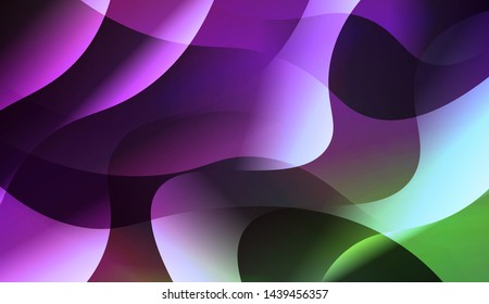 Geometric Wave Shape with Gradient Blurred Abstract Background. For Greeting Card, Flyer, Poster, Brochure, Banner Calendar. Vector Illustration