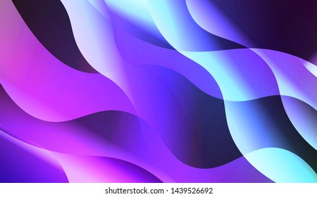 Geometric Wave Shape with Gradient Blurred Abstract Background. For Greeting Card, Flyer, Poster, Brochure, Banner Calendar. Vector Illustration