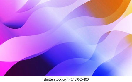Geometric Wave Shape with Gradient Blurred Abstract Background. For Greeting Card, Flyer, Poster, Brochure, Banner Calendar. Vector Illustration