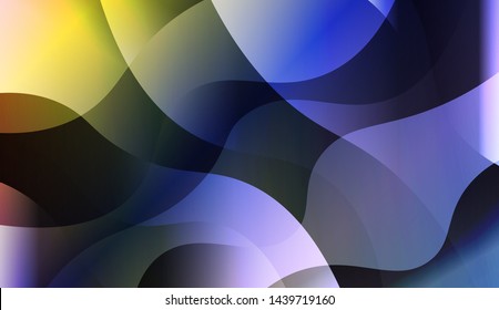 Geometric Wave Shape with Gradient Blurred Abstract Background. For Greeting Card, Flyer, Poster, Brochure, Banner Calendar. Vector Illustration