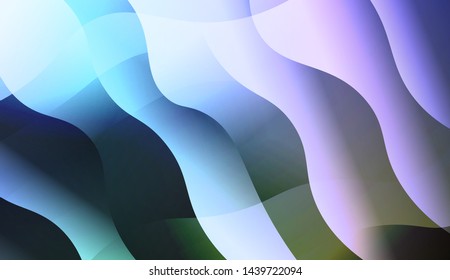 Geometric Wave Shape with Gradient Blurred Abstract Background. For Greeting Card, Flyer, Poster, Brochure, Banner Calendar. Vector Illustration