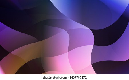 Geometric Wave Shape with Gradient Blurred Abstract Background. For Greeting Card, Flyer, Poster, Brochure, Banner Calendar. Vector Illustration