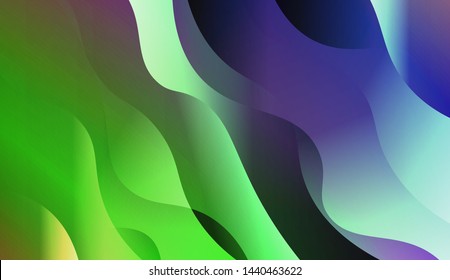 Geometric Wave Shape with Gradient Blurred Abstract Background. For Greeting Card, Flyer, Poster, Brochure, Banner Calendar. Vector Illustration