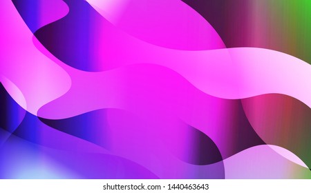 Geometric Wave Shape with Gradient Blurred Abstract Background. For Greeting Card, Flyer, Poster, Brochure, Banner Calendar. Vector Illustration