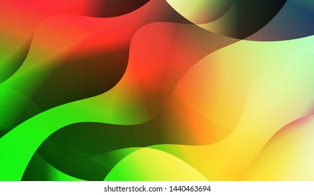 Geometric Wave Shape with Gradient Blurred Abstract Background. For Greeting Card, Flyer, Poster, Brochure, Banner Calendar. Vector Illustration