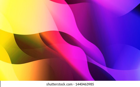 Geometric Wave Shape with Gradient Blurred Abstract Background. For Greeting Card, Flyer, Poster, Brochure, Banner Calendar. Vector Illustration