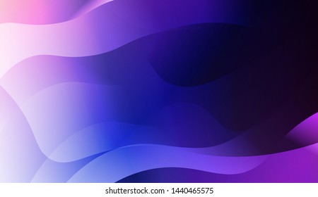 Geometric Wave Shape with Gradient Blurred Abstract Background. For Greeting Card, Flyer, Poster, Brochure, Banner Calendar. Vector Illustration