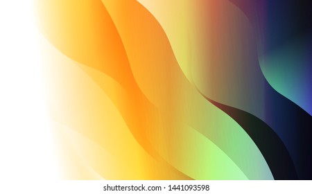 Geometric Wave Shape with Gradient Blurred Abstract Background. For Greeting Card, Flyer, Poster, Brochure, Banner Calendar. Vector Illustration