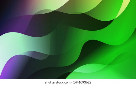 Geometric Wave Shape with Gradient Blurred Abstract Background. For Greeting Card, Flyer, Poster, Brochure, Banner Calendar. Vector Illustration