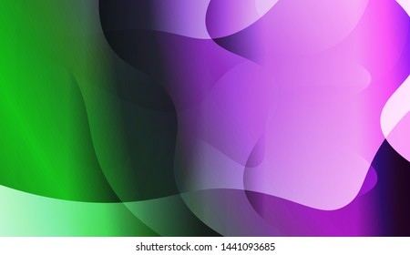 Geometric Wave Shape with Gradient Blurred Abstract Background. For Greeting Card, Flyer, Poster, Brochure, Banner Calendar. Vector Illustration