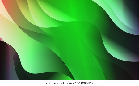 Geometric Wave Shape with Gradient Blurred Abstract Background. For Greeting Card, Flyer, Poster, Brochure, Banner Calendar. Vector Illustration