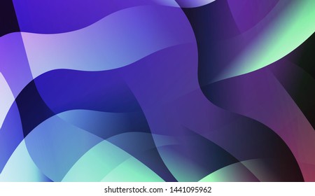 Geometric Wave Shape with Gradient Blurred Abstract Background. For Greeting Card, Flyer, Poster, Brochure, Banner Calendar. Vector Illustration