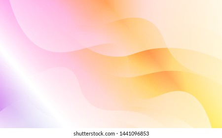 Geometric Wave Shape with Gradient Blurred Abstract Background. For Greeting Card, Flyer, Poster, Brochure, Banner Calendar. Vector Illustration