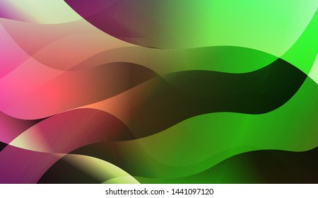 Geometric Wave Shape with Gradient Blurred Abstract Background. For Greeting Card, Flyer, Poster, Brochure, Banner Calendar. Vector Illustration