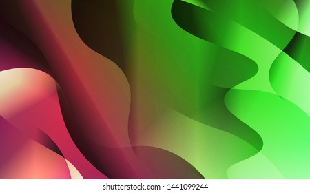 Geometric Wave Shape with Gradient Blurred Abstract Background. For Greeting Card, Flyer, Poster, Brochure, Banner Calendar. Vector Illustration