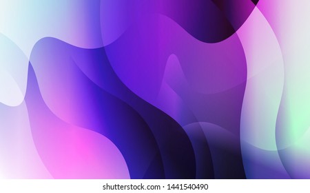 Geometric Wave Shape with Gradient Blurred Abstract Background. For Greeting Card, Flyer, Poster, Brochure, Banner Calendar. Vector Illustration