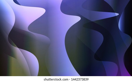 Geometric Wave Shape with Gradient Blurred Abstract Background. For Greeting Card, Flyer, Poster, Brochure, Banner Calendar. Vector Illustration