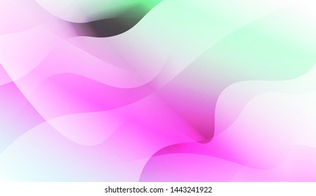 Geometric Wave Shape with Gradient Blurred Abstract Background. For Greeting Card, Flyer, Poster, Brochure, Banner Calendar. Vector Illustration