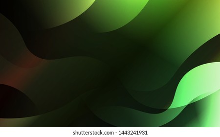 Geometric Wave Shape with Gradient Blurred Abstract Background. For Greeting Card, Flyer, Poster, Brochure, Banner Calendar. Vector Illustration