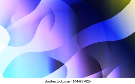 Geometric Wave Shape with Gradient Blurred Abstract Background. For Greeting Card, Flyer, Poster, Brochure, Banner Calendar. Vector Illustration