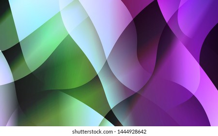 Geometric Wave Shape with Gradient Blurred Abstract Background. For Greeting Card, Flyer, Poster, Brochure, Banner Calendar. Vector Illustration