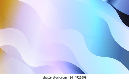 Geometric Wave Shape with Gradient Blurred Abstract Background. For Greeting Card, Flyer, Poster, Brochure, Banner Calendar. Vector Illustration
