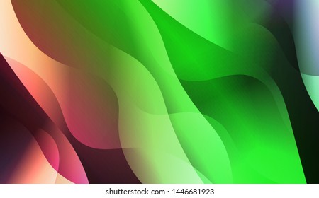 Geometric Wave Shape with Gradient Blurred Abstract Background. For Greeting Card, Flyer, Poster, Brochure, Banner Calendar. Vector Illustration