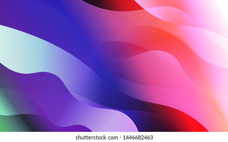 Geometric Wave Shape with Gradient Blurred Abstract Background. For Greeting Card, Flyer, Poster, Brochure, Banner Calendar. Vector Illustration