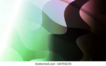 Geometric Wave Shape with Gradient Blurred Abstract Background. For Greeting Card, Flyer, Poster, Brochure, Banner Calendar. Vector Illustration