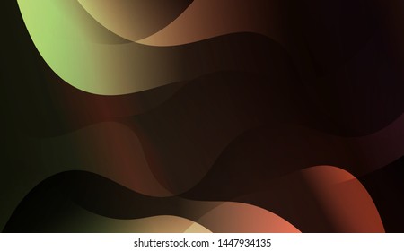 Geometric Wave Shape with Gradient Blurred Abstract Background. For Greeting Card, Flyer, Poster, Brochure, Banner Calendar. Vector Illustration
