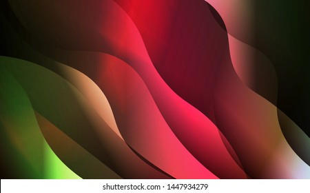 Geometric Wave Shape with Gradient Blurred Abstract Background. For Greeting Card, Flyer, Poster, Brochure, Banner Calendar. Vector Illustration