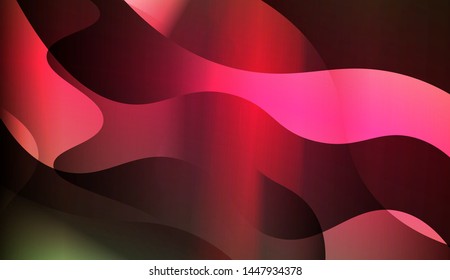 Geometric Wave Shape with Gradient Blurred Abstract Background. For Greeting Card, Flyer, Poster, Brochure, Banner Calendar. Vector Illustration