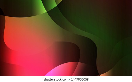 Geometric Wave Shape with Gradient Blurred Abstract Background. For Greeting Card, Flyer, Poster, Brochure, Banner Calendar. Vector Illustration