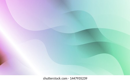 Geometric Wave Shape with Gradient Blurred Abstract Background. For Greeting Card, Flyer, Poster, Brochure, Banner Calendar. Vector Illustration