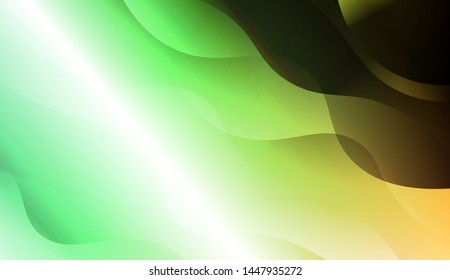 Geometric Wave Shape with Gradient Blurred Abstract Background. For Greeting Card, Flyer, Poster, Brochure, Banner Calendar. Vector Illustration