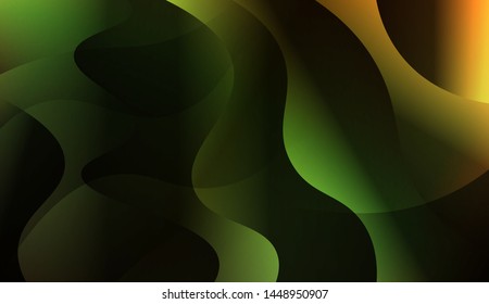 Geometric Wave Shape with Gradient Blurred Abstract Background. For Greeting Card, Flyer, Poster, Brochure, Banner Calendar. Vector Illustration