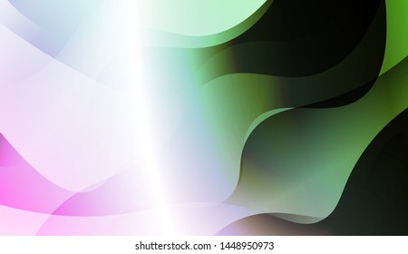 Geometric Wave Shape with Gradient Blurred Abstract Background. For Greeting Card, Flyer, Poster, Brochure, Banner Calendar. Vector Illustration