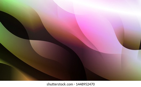 Geometric Wave Shape with Gradient Blurred Abstract Background. For Greeting Card, Flyer, Poster, Brochure, Banner Calendar. Vector Illustration