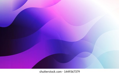 Geometric Wave Shape with Gradient Blurred Abstract Background. For Greeting Card, Flyer, Poster, Brochure, Banner Calendar. Vector Illustration