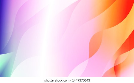 Geometric Wave Shape with Gradient Blurred Abstract Background. For Greeting Card, Flyer, Poster, Brochure, Banner Calendar. Vector Illustration