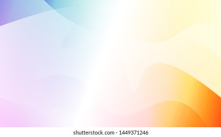 Geometric Wave Shape with Gradient Blurred Abstract Background. For Greeting Card, Flyer, Poster, Brochure, Banner Calendar. Vector Illustration