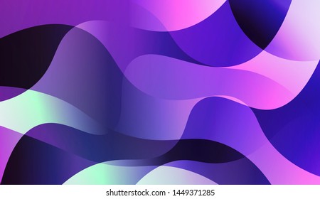 Geometric Wave Shape with Gradient Blurred Abstract Background. For Greeting Card, Flyer, Poster, Brochure, Banner Calendar. Vector Illustration