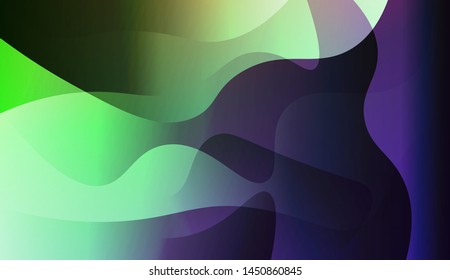 Geometric Wave Shape with Gradient Blurred Abstract Background. For Greeting Card, Flyer, Poster, Brochure, Banner Calendar. Vector Illustration